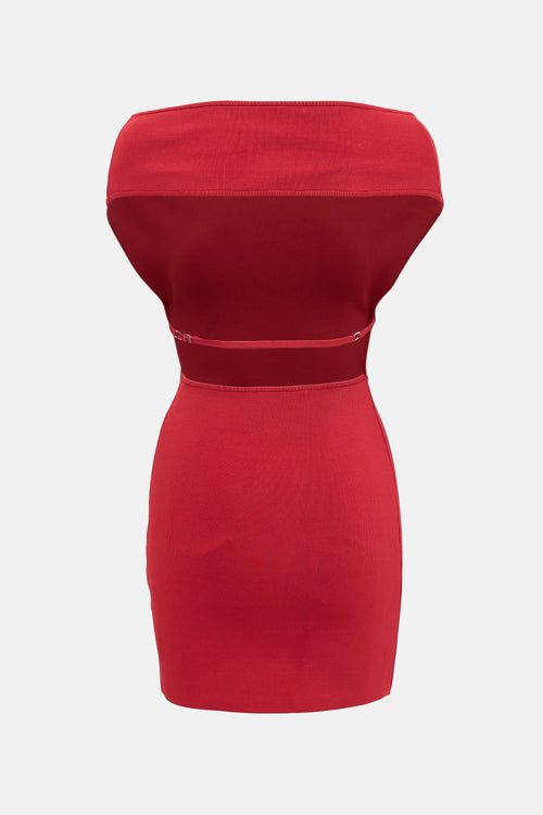 Jacquemus Knit Off Shoulder Mini Dress