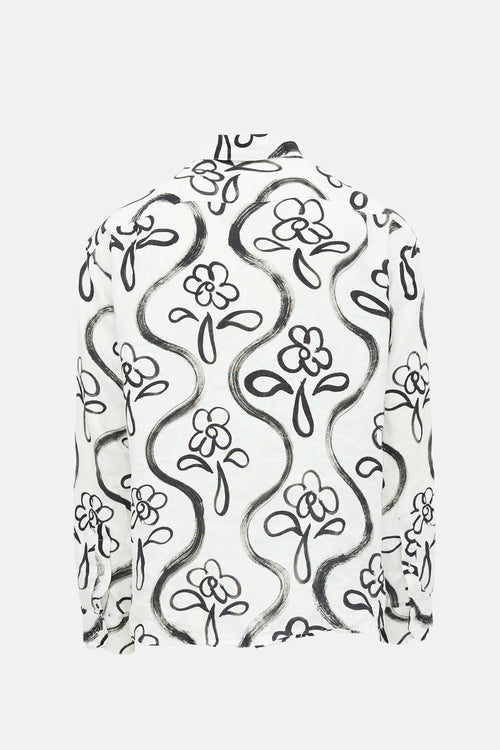 Jacquemus Le Papier Linen Floral Shirt