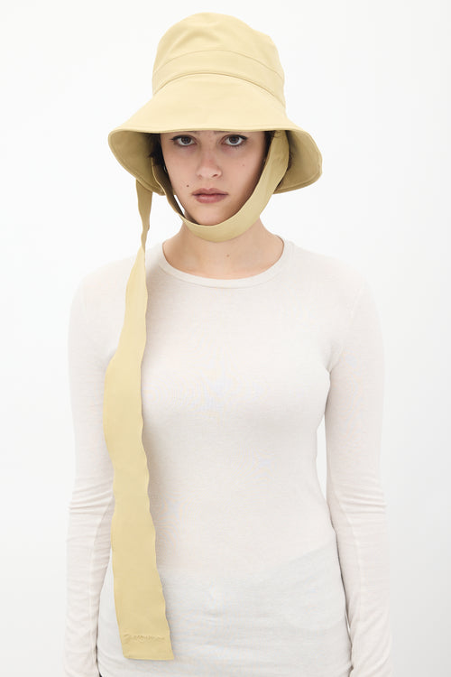 Jacquemus Light Green Nylon & Cotton Le Bob Bando Bucket Hat