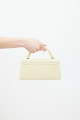 Jacquemus Light Yellow Embossed Leather Le Chiquito Long Bag