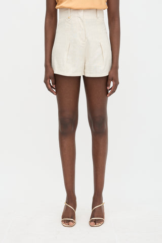 Jacquemus Linen High Waist Shorts