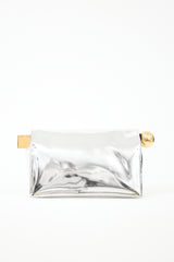 Jacquemus Metallic Leather The Rond Carré Clutch
