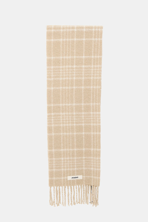 Jacquemus Mohair & Wool Checked Scarf