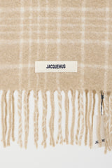 Jacquemus Mohair & Wool Checked Scarf