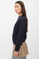Jacquemus Navy & Multicolour L'Enfant Asymmetrical Dress