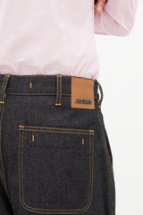 Jacquemus Navy & Yellow Straight Leg Denim Jeans