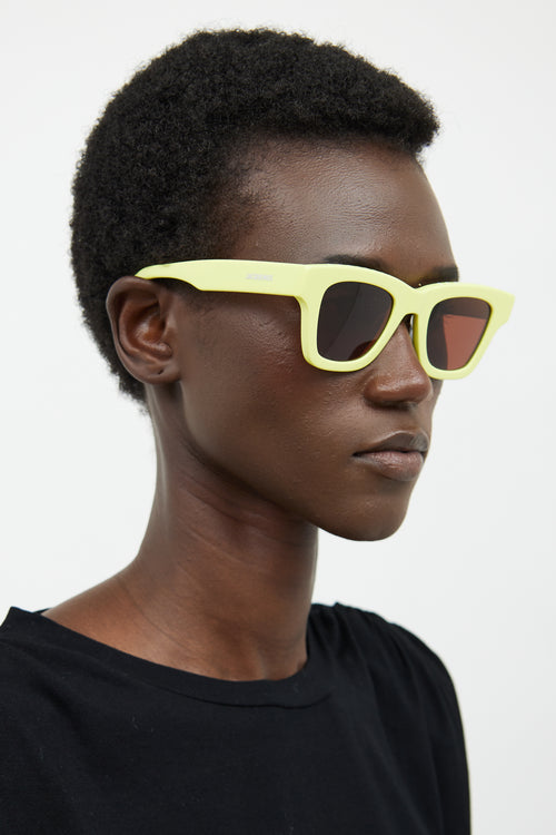 Jacquemus Yellow Neon Nocio Sunglasses