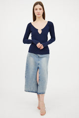 Jacquemus Navy Le Haut Pralu Logo Top