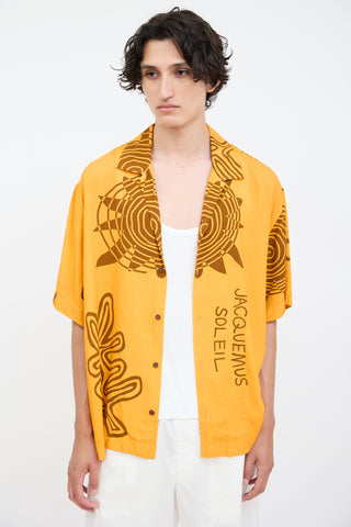 Jacquemus Orange La Chemise Jean Printed Shirt