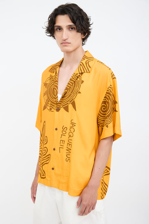 Jacquemus Orange La Chemise Jean Printed Shirt