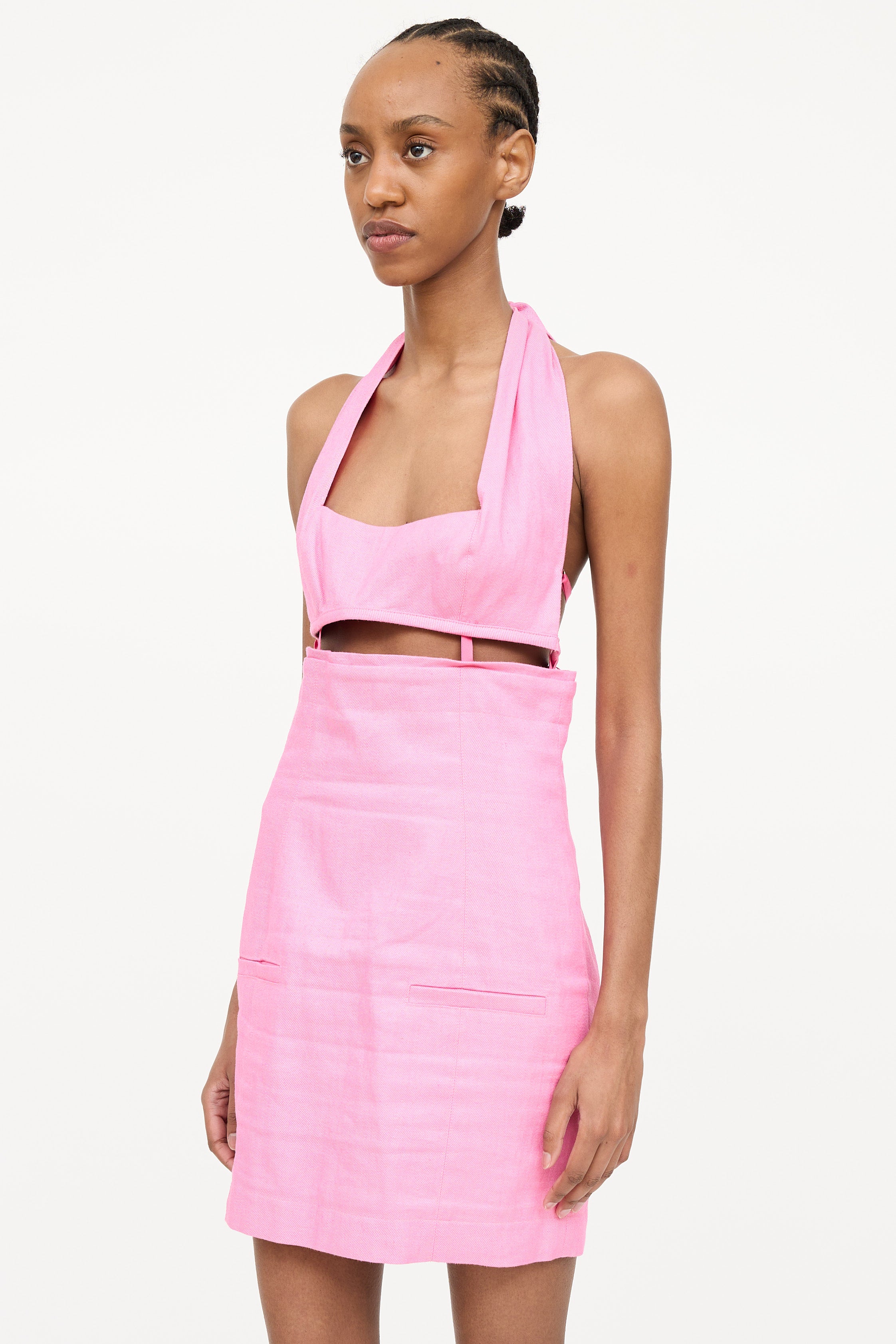 Jacquemus // 2022 "Le Splash" Halter Mini Dress VSP Consignment Jacquemus // 2022 "Le Splash" Halter Mini Dress VSP Consignment