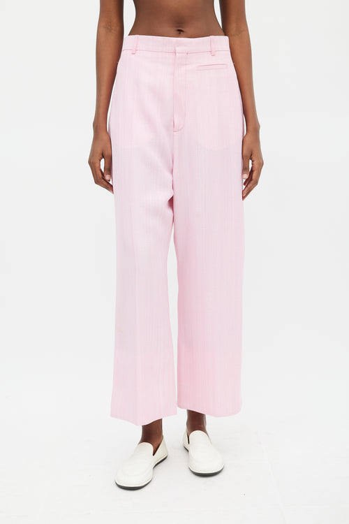 Jacquemus Pink Silk L'Amour Trouser