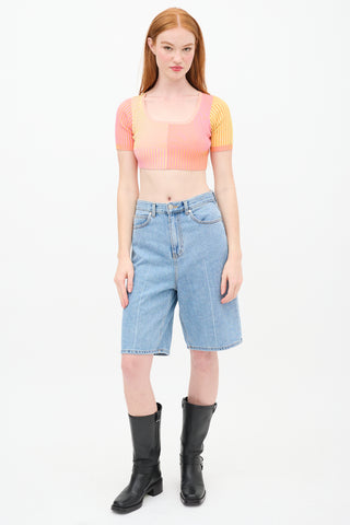 Jacquemus Orange & Pink Colourblock Yauco Top