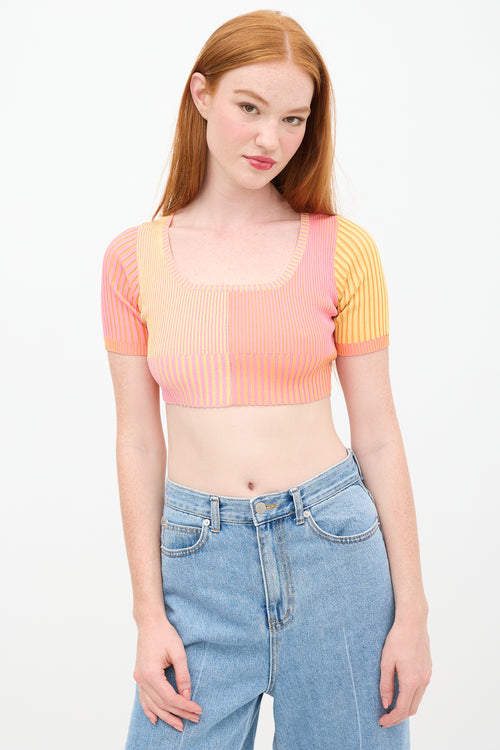 Jacquemus Orange & Pink Colourblock Yauco Top