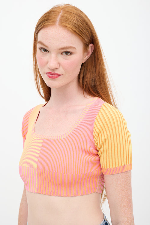 Jacquemus Orange & Pink Colourblock Yauco Top