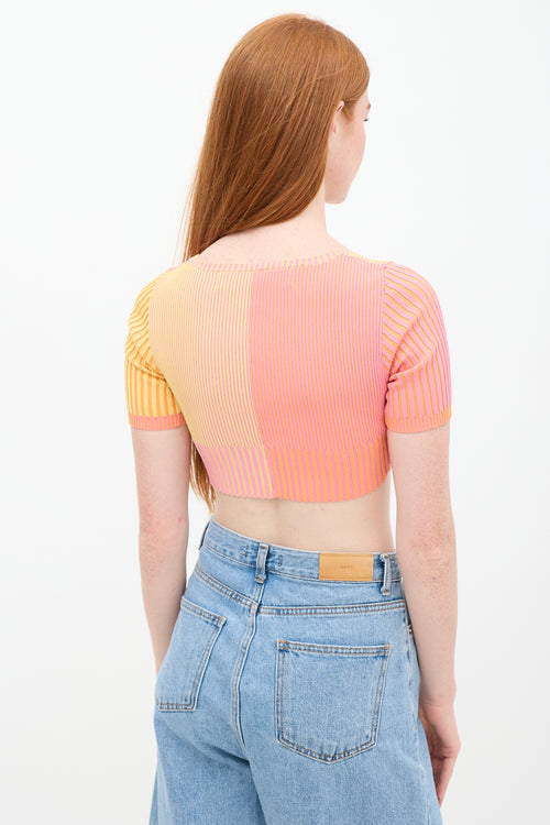 Jacquemus Orange & Pink Colourblock Yauco Top