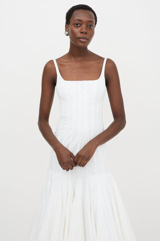Jacquemus Poplin Agave Midi Dress