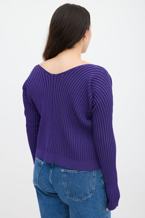 Jacquemus Purple La Maille Pralu Longue Cardigan