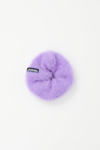 Jacquemus Purple Faux Fur LeChouChou Scrunchie