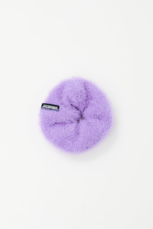 Jacquemus Purple Faux Fur LeChouChou Scrunchie