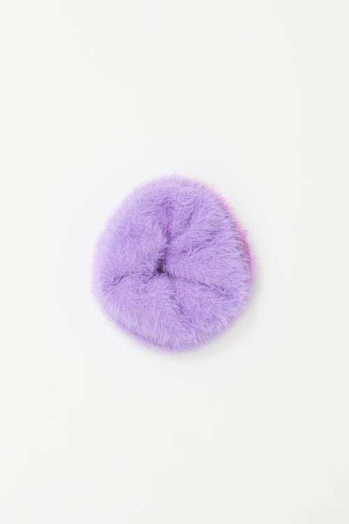 Jacquemus Purple Faux Fur LeChouChou Scrunchie