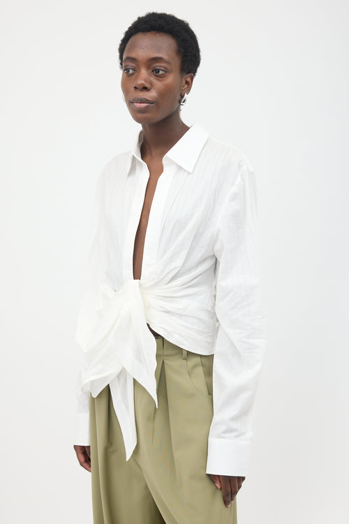 Jacquemus Ruched La Chemise Bahia Shirt