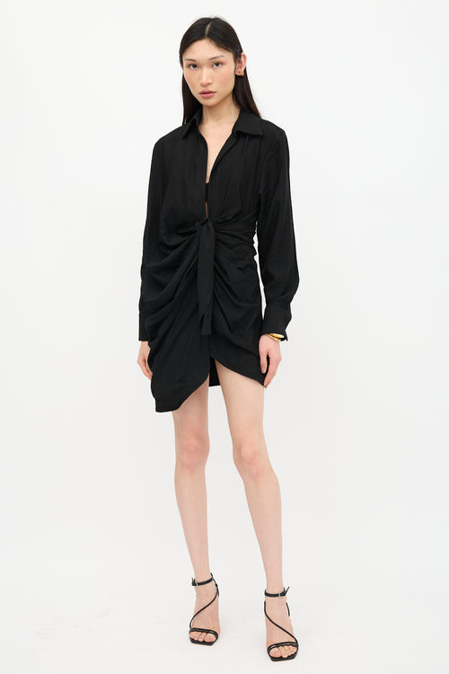 Jacquemus Ruched La Robe Bahia Dress