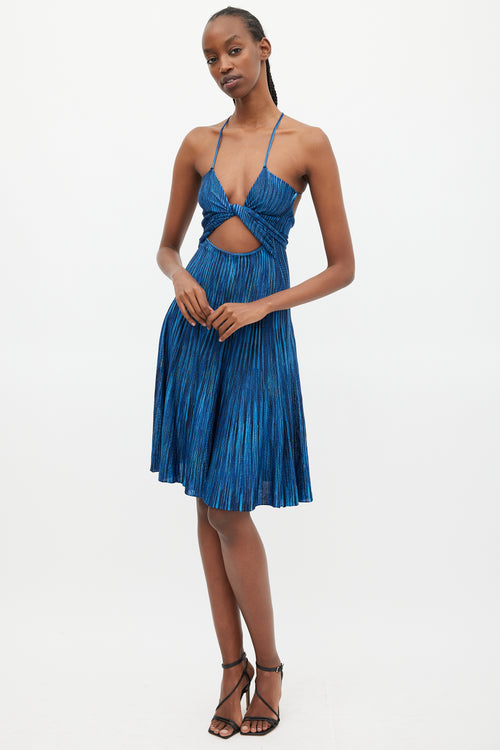 Jacquemus SS 2019 Blue Striped Monaco Cutout Dress