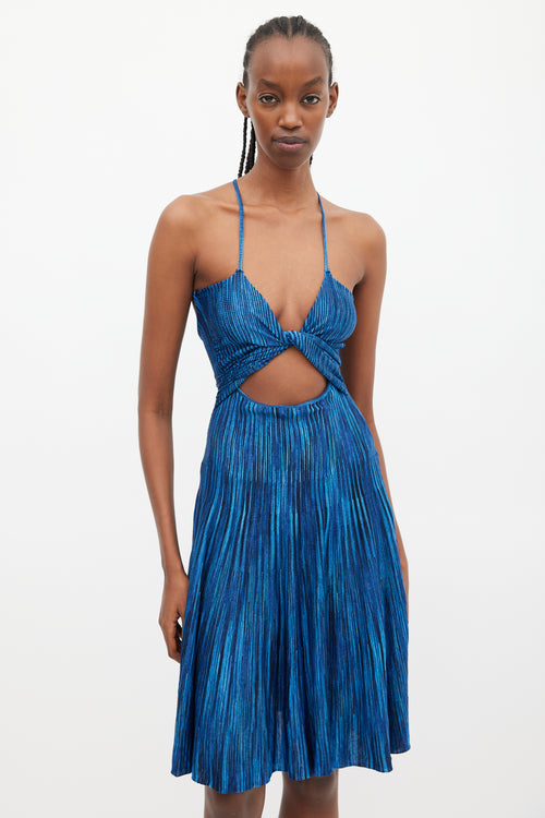 Jacquemus SS 2019 Blue Striped Monaco Cutout Dress