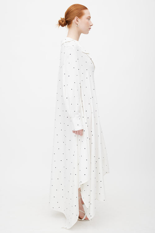 Jacquemus SS 2019 White & Black Polka Dot Rosaria Dress