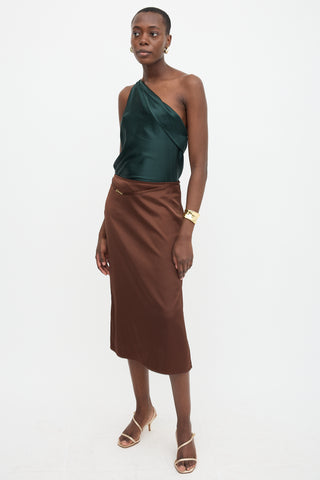 Jacquemus Satin Notte Midi Skirt