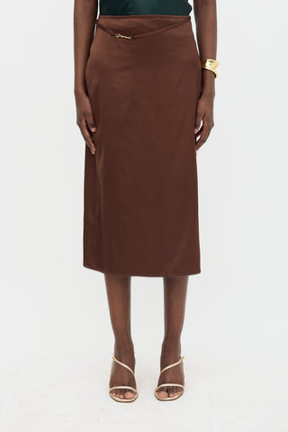 Jacquemus Satin Notte Midi Skirt