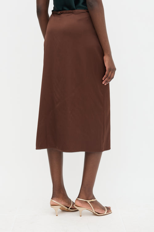 Jacquemus Satin Notte Midi Skirt