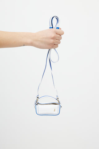 Jacquemus White & Blue Leather Le Nani Crossbody Bag