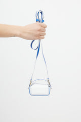 Jacquemus White & Blue Leather Le Nani Crossbody Bag