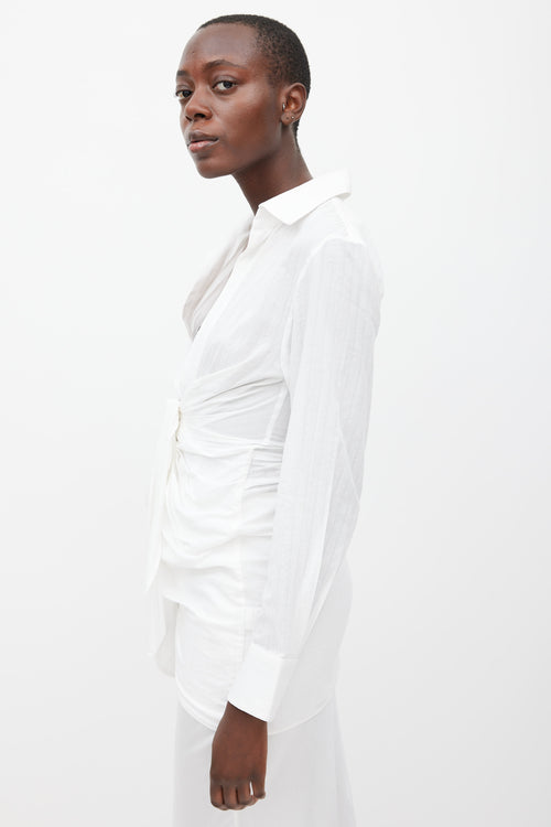 Jacquemus White Cotton Le Coup De Soleil Shirt Dress