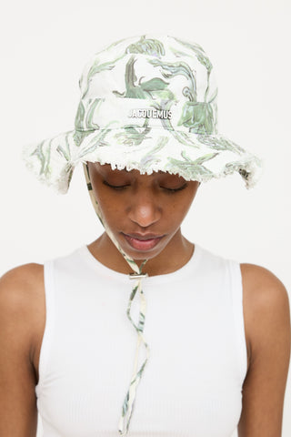 Jacquemus Floral Drawstring Bucket Hat