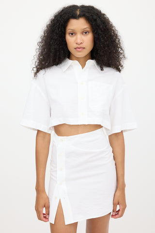 Jacquemus White Le Splash Cut Out Shirt Dress