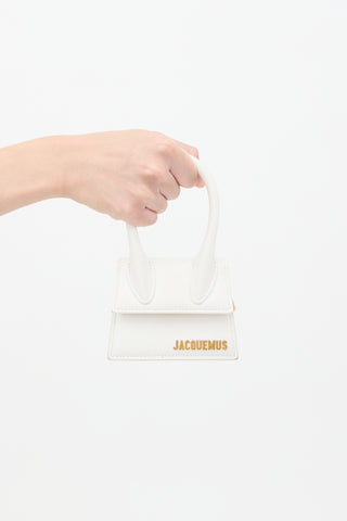 Jacquemus White Leather Le Chiquito Crossbody Bag