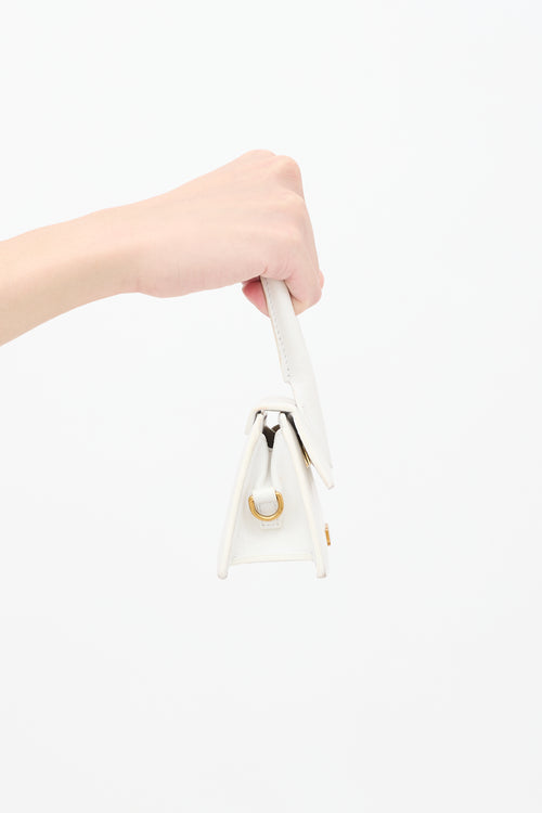 Jacquemus White Leather Le Chiquito Crossbody Bag