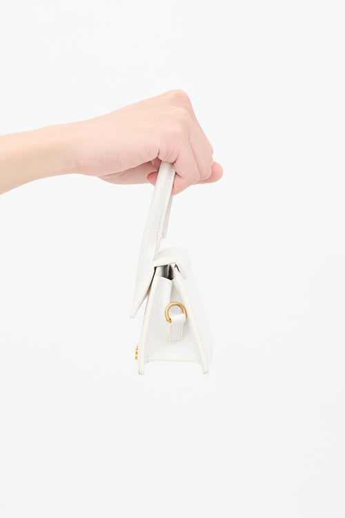 Jacquemus White Leather Le Chiquito Crossbody Bag