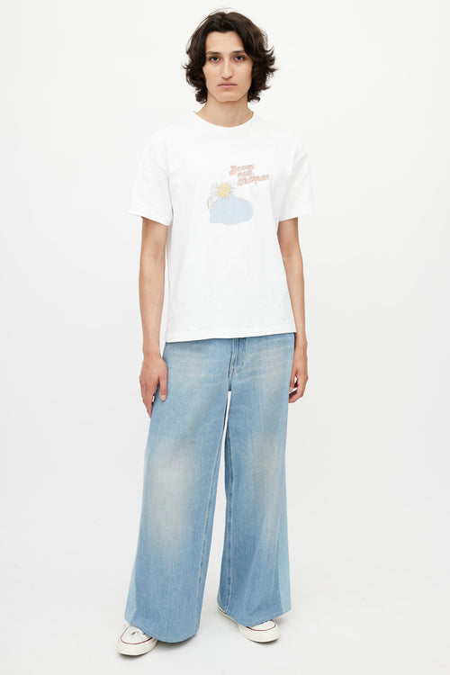 Jacquemus White & Multicolour Bonne Nuit Embroidered T-Shirt
