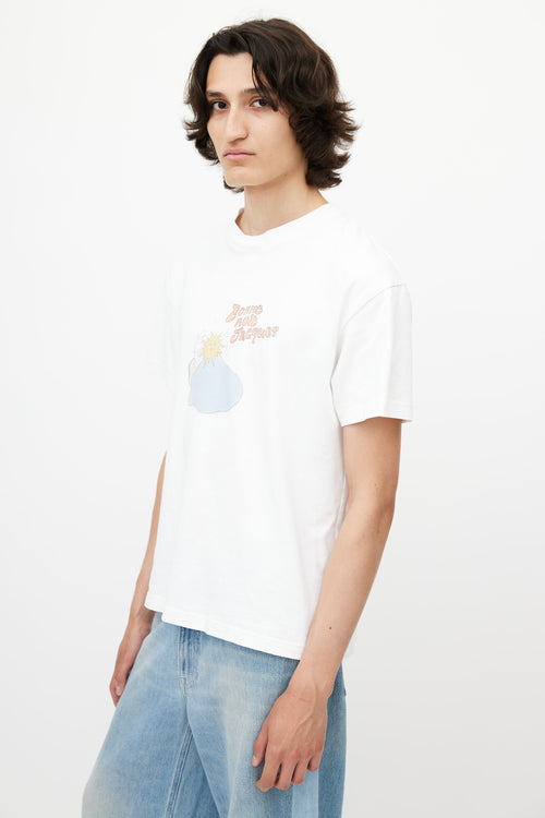 Jacquemus White & Multicolour Bonne Nuit Embroidered T-Shirt
