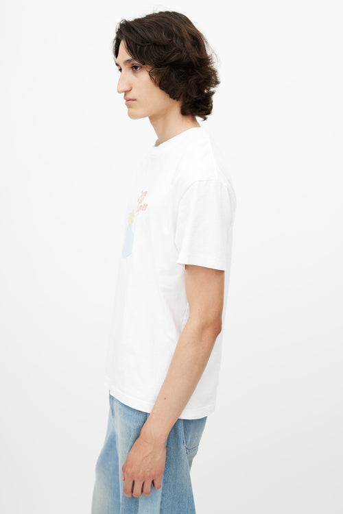 Jacquemus White & Multicolour Bonne Nuit Embroidered T-Shirt