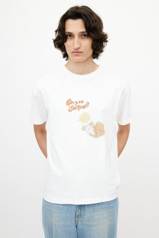 Jacquemus White & Multicolour On Y Va Embroidered T-Shirt