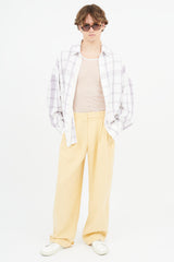 Jacquemus White & Purple La Chemise Santon Check Shirt
