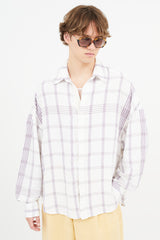Jacquemus White & Purple La Chemise Santon Check Shirt