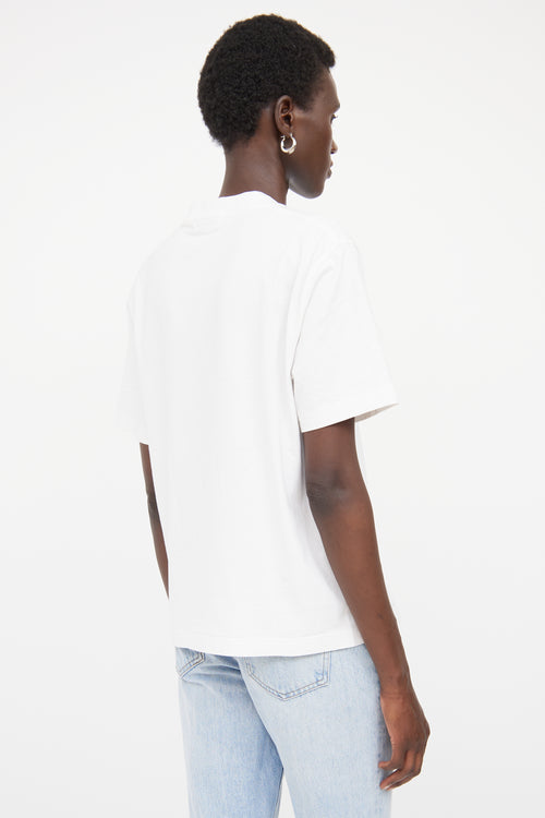 Jacquemus White Cotton Sun Graphic Logo T-Shirt