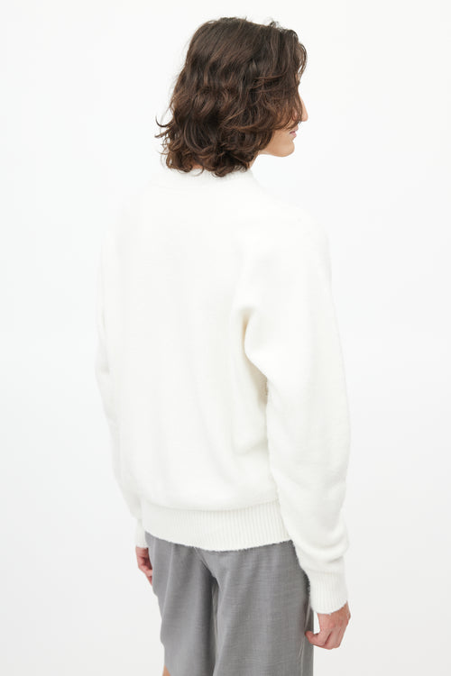 Jacquemus White Wool Logo Sweater