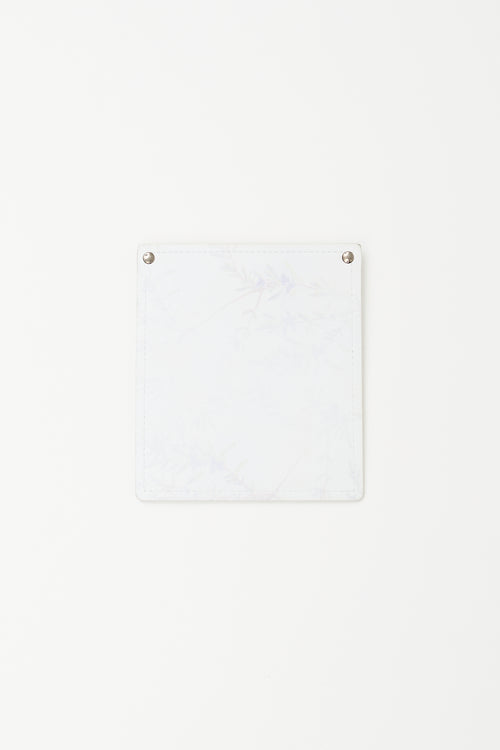 Jacquemus White & Multi Leather Leaf Print Logo Pouch